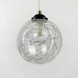 Підвіс Transparent Bubbles з плафоном з металевою хромованою ниткою Line.F 371/1 - мініатюра 4