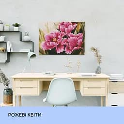 Набір з алмазною мозаїкою "Рожеві квіти", 40*50 см, IDEA2-CK569 - мініатюра 3