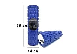 Масажний ролик EasyFit Grid Roller 45 см v.2.1 Синій - мініатюра 2