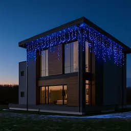 Вулична гірлянда Бахрома GarlandoPro 25 м 405 LED чорний дріт Синій 25MBBL - мініатюра 6