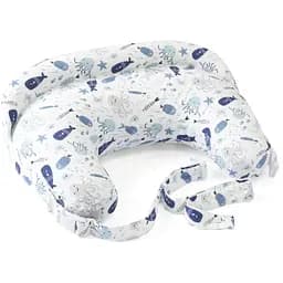 Подушка для годування Chicco Boppy Deluxe біла з синім (79912.86)