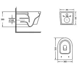 Унітаз підвісний Qtap Swan Ultra Quiet White, з сидінням Slim Duroplast/ Soft-close/ Quick Release QT16335180W - мініатюра 8