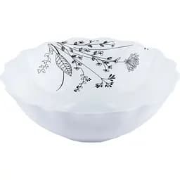 Салатник Vittora Wave V-155BW Черно-белые соцветия 15.5 см (104141)