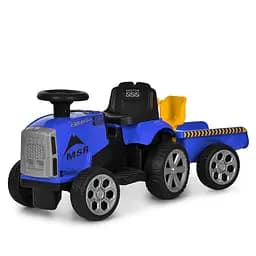 Трактор M 6346ER-4 радіокер., з причепом, 1*6V7AH, 1*25W, USB BLUETOOTH, MP3, TF, EVA, музика світло, синій