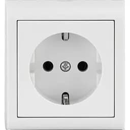 Розетка Ovivo Electric Nivo, одинарна з заземленням, накладна, біла