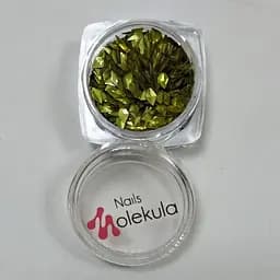 Декор для дизайну нігтів Nails Molekula №02 Жовто- зелений ромб