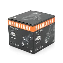 Налобний ліхтарик SY8503, Zoom, White+Red+Blue+White Hot, 4 режими, корпус метал, водостійкий, живлення від 2*18650, Type-C кабель, BOX - мініатюра 2