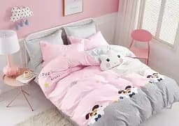 Комплект постільної білизни з компаньйоном TAG Tekstil R7624 pink Євро
