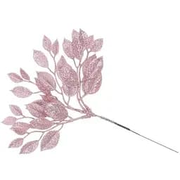 Декоративная искусственная ветка с глитером Розовый 29 см