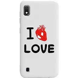 Чохол-накладка Toto Pure TPU 2 mm Print Case Samsung Galaxy A10 #42 Love Heart White