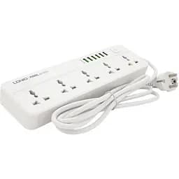 Мережевий фільтр LDNIO SС5614, 5 Розеток + 6 USB, 2 м, перетин 3х0.75 мм, White, Box - мініатюра 2