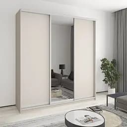 Шкаф-купе трехдверный MebelStar Стандарт AL 2ДСП/Зеркало 220x45x240 см Кашемир (MBS-1846)