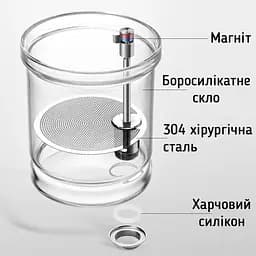 Чайник-заварник Bonston "Магнето", 500 мл - Чорний - мініатюра 9