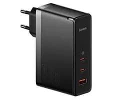 Мережевий зарядний пристрій Baseus GaN5 Pro Fast Charger 2C+U + Cable Type-C to Type-C 140W CCGP100201 Black