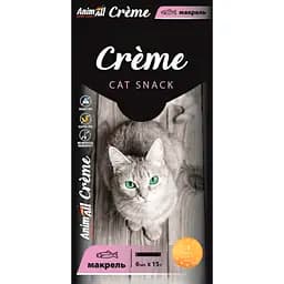 Лакомство для кошек AnimAll Creme со вкусом макрели 6 шт. х 15 г