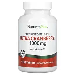 Ультра клюква Nature's Plus Ultra Cranberry с замедленным высвобождением 1000 мг 180 таблеток