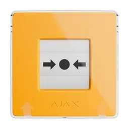 Бездротова кнопка для активації пожежної тривоги вручну Ajax ManualCallPoint Yellow Jeweller (26-00664) - мініатюра 2