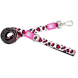 Повідець короткий для собак Max & Molly Short Leopard Pink L 2.5 x 120 см