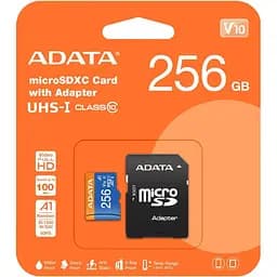 Карта пам'яті ADATA MicroSDXC Premier 256Gb Class 10 UHS-1 A2 + SD адаптер (AUSDX256GUICL10A1-RA1) [162344] - мініатюра 3
