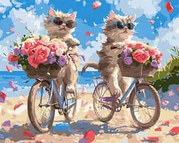 Набір для розпису по номерах Літній велопробіг, 40x50 см, КНО6634