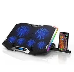 Охолоджувальна підставка для ноутбука 15-17.3 дюйми Ice Coorel K-9 Blue RGB