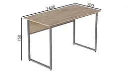 Комп'ютерний стіл Ferrum-decor Коді 75x140x70 сірий ДСП Дуб Сан-Марино 16мм (FRD-101704) - мініатюра 3