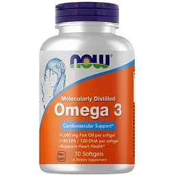 Жирні кислоти NOW Omega-3, 30 капсул