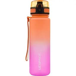 Пляшка для води UZspace Frosted Gradient помаранчево-рожева 500 мл (3026)