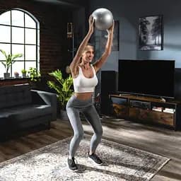Фітбол Hop-Sport 25см сріблястий - мініатюра 4