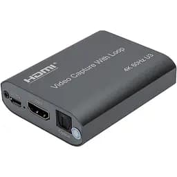 Карта відеозахоплення PowerPlant HDMI USB3.0 4k/60hz зовнішня (HDVC8)
