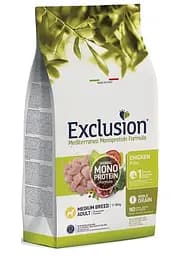 Сухой корм Exclusion Adult Chicken Medium Breed для взрослых собак средних пород с курицей 12 кг