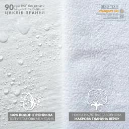 Наматрацник-поверхня Ideia Aqua Stop водонепроникний 200х90 см (8-11991) - мініатюра 4