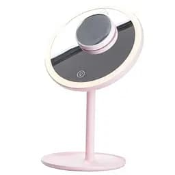 Косметичне дзеркало Happy Life з LED-підсвіткою та збільшенням, рожевий (HP072TD020P)