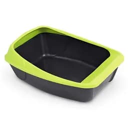 Туалет для кішки з рамкою MPS Virgo Dark Grey/Green 52x39x20 см