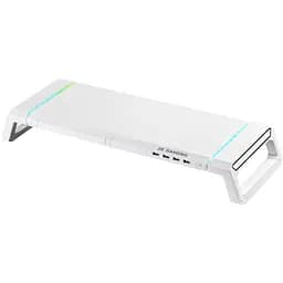 Подставка столик для монитора 2E CPG-007 White, 550x205x7 мм, phone holder/storage drawer, 4xUSB-A, RGB