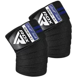 Бинти на коліна RDX GYM KNEE WRAP R11 BLACK/BLUE (WAH-KR11BU)