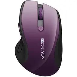 Миша бездротова Canyon MW-01 Purple/чорний USB оптична синій LED-сенсор 2.4 GHz 1000 / 1200 / 1600 dpi 6 кнопкок