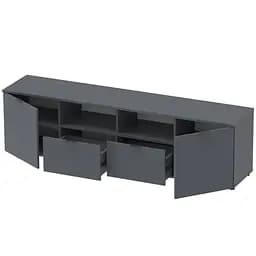 Комод Doros Рон 4 Графіт 2 фасади 2 шухляди 180х38х50 (44900234) - мініатюра 9