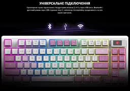 Клавиатура игровая механическая MSI FORGE GK-600 W TKL Wireless, EN/UKR/RU, RGB VIOLET - мініатюра 11