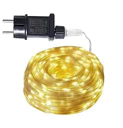 Гірлянда світлодіодна 100 LED великі краплі 10 м, будинок/вулиця теплий білий, 8 режимів - мініатюра 3