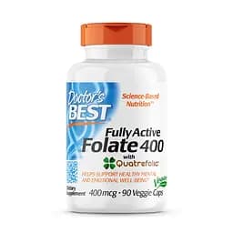 Вітаміни та мінерали Doctor's Best Fully Active Folate 400 mcg, 90 вегакапсул