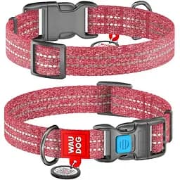 Ошейник Waudog Re-cotton с QR-паспортом из переработанного хлопка, пластиковая пряжка Размер S (4823089340111)