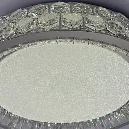 Сучасна стельова LED-люстра з кришталем для вітальні Linisoln 3218-600 CH хром 160 Вт 60 см до 22 м2 - мініатюра 3