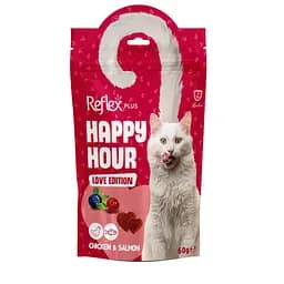 Ласощі для котів Reflex Plus Happy Hour Love Edition з куркою та лососем 60 г