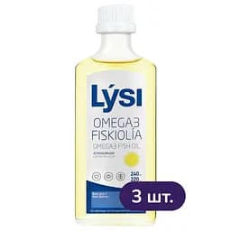 Омега-3 Lysi жирные кислоты EPA/DHA в жидкости со вкусом лимона 720 мл (3 шт. х 240 мл)