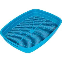 Туалет для котів Тігріс з сіткою блакитний 37x28x6 см