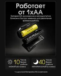 Налобний ліхтар Nitecore HA11 1хАА 240лм з білим та червоним світлом - мініатюра 5