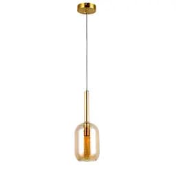 Подвесной светильник Levistella 800P3232C-1 (120x330) AM E14, винтажный, коричневый абажур, 120x330мм