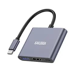Конвертор USB Hub Kakusiga KSC-750 Type-C на USB 3.0 HDMI Type-C PD