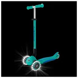Самокат Globber Elite Lights колеса з підсвіткою 50 кг смарагдово-зелений (439-607-3) - мініатюра 7